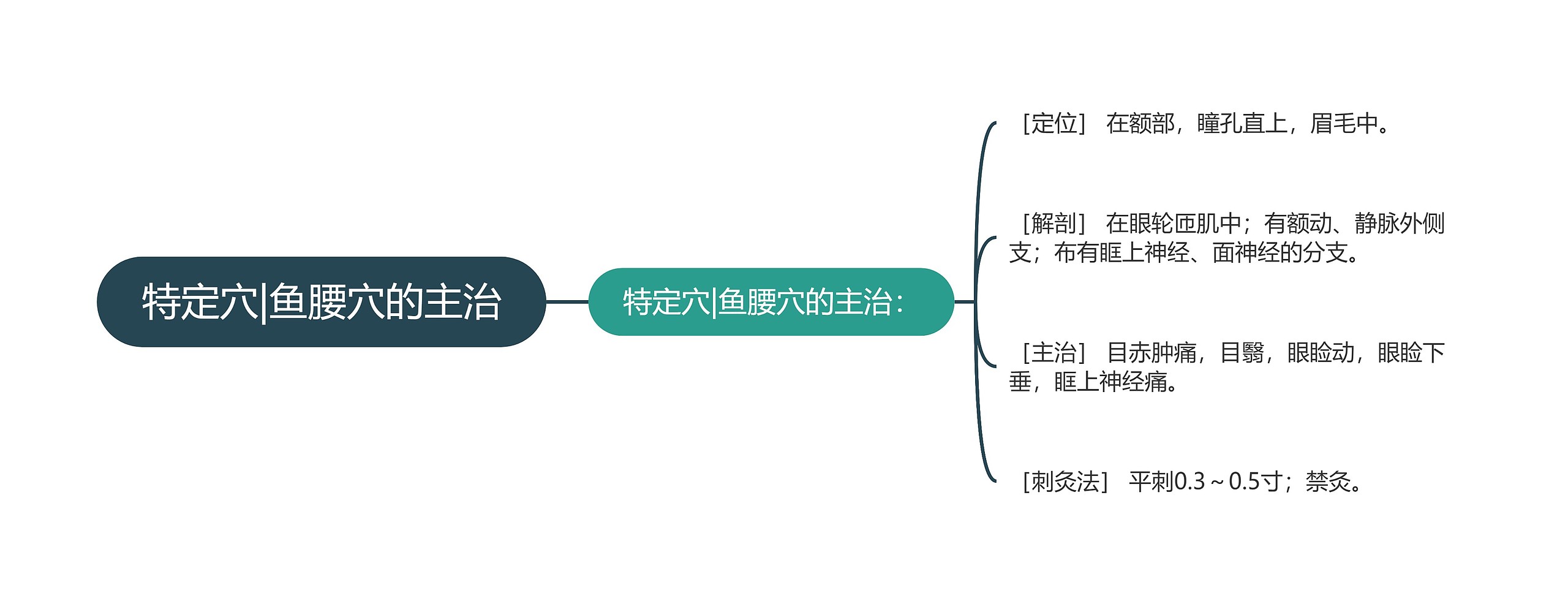 特定穴|鱼腰穴的主治思维导图