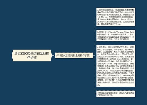 纤维强化类瓷树脂全冠操作步骤