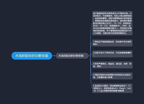 水泡状胎块的诊断依据