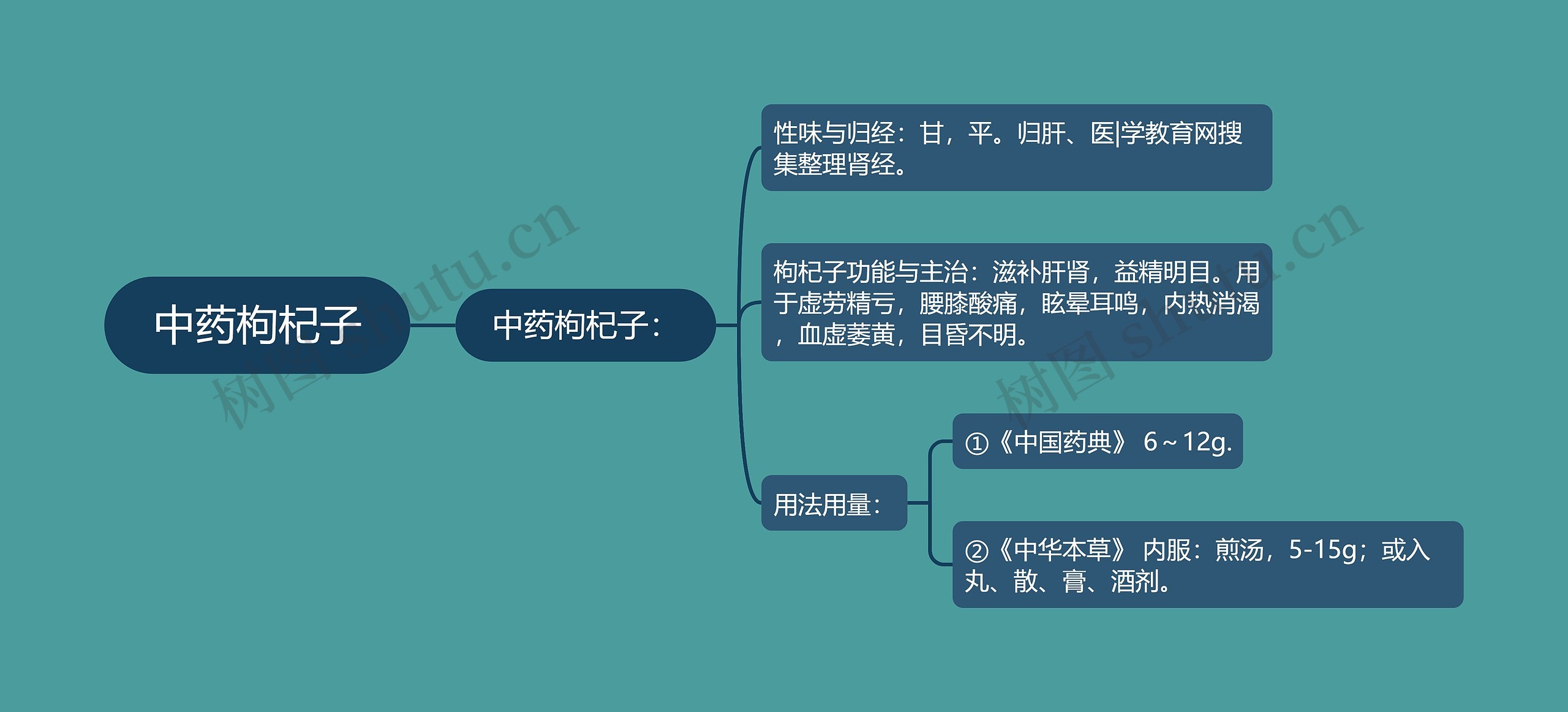 中药枸杞子思维导图