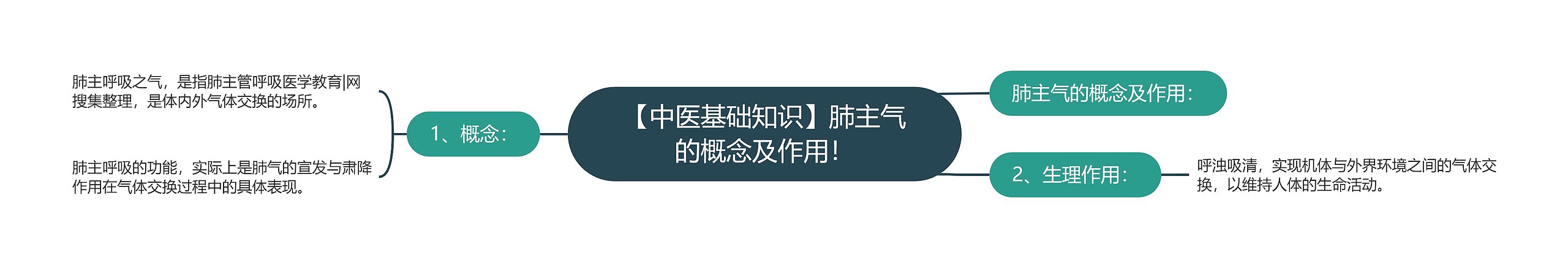 【中医基础知识】肺主气的概念及作用！思维导图