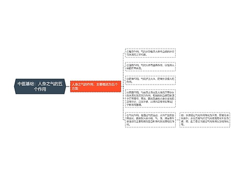 中医基础：人身之气的五个作用