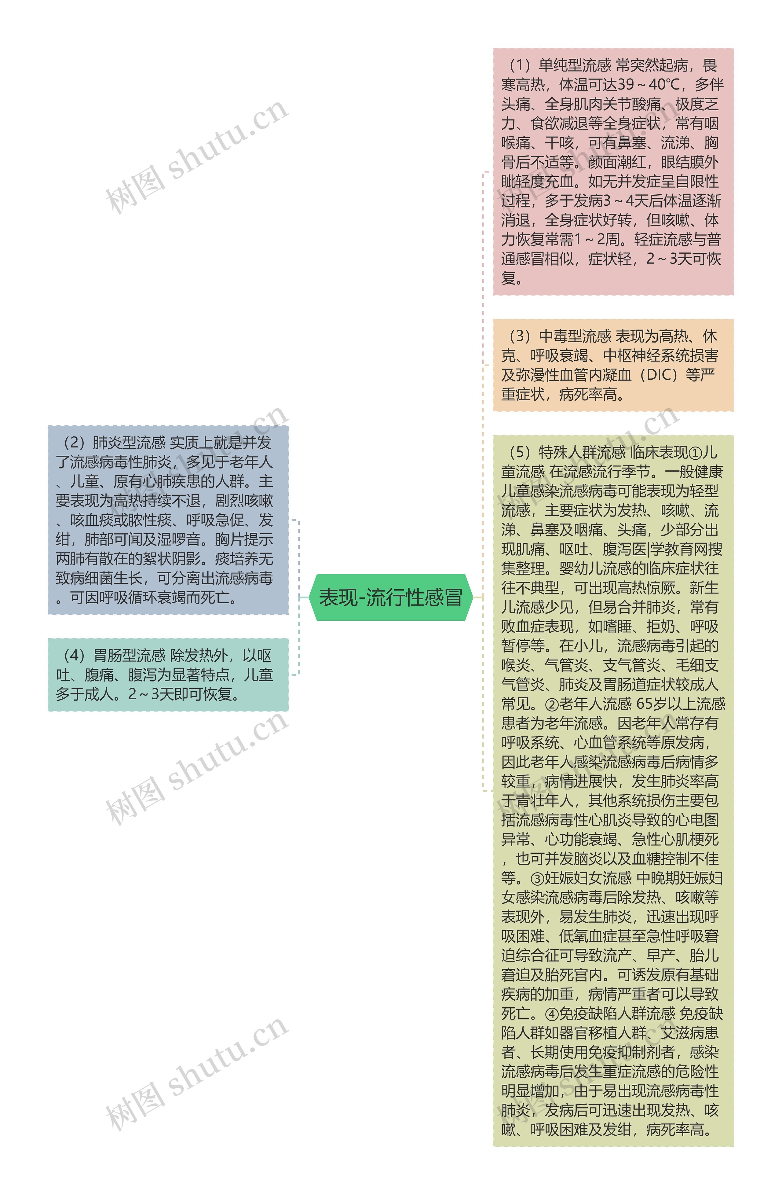 表现-流行性感冒思维导图