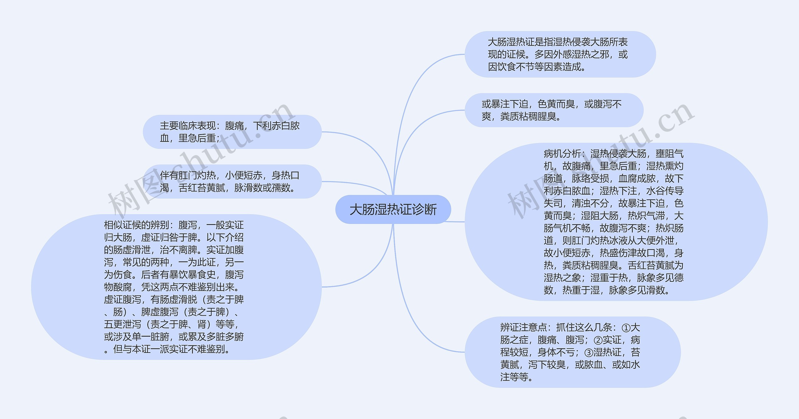 大肠湿热证诊断思维导图