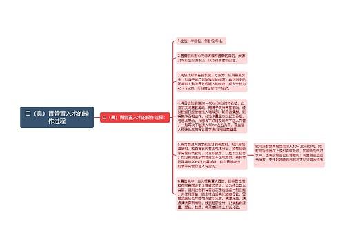 口（鼻）胃管置入术的操作过程