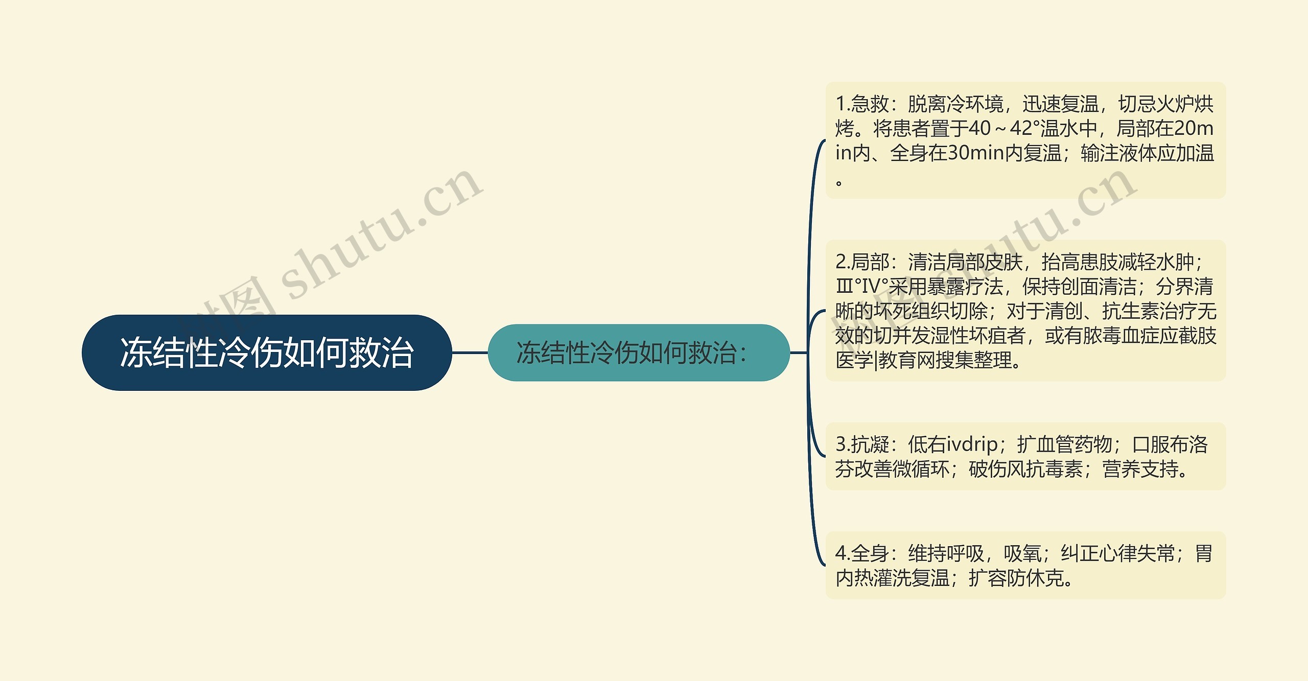 冻结性冷伤如何救治思维导图