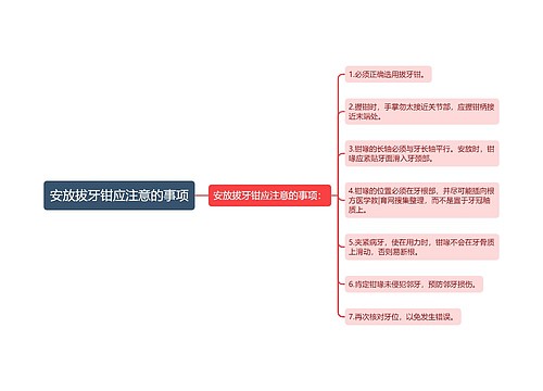 安放拔牙钳应注意的事项