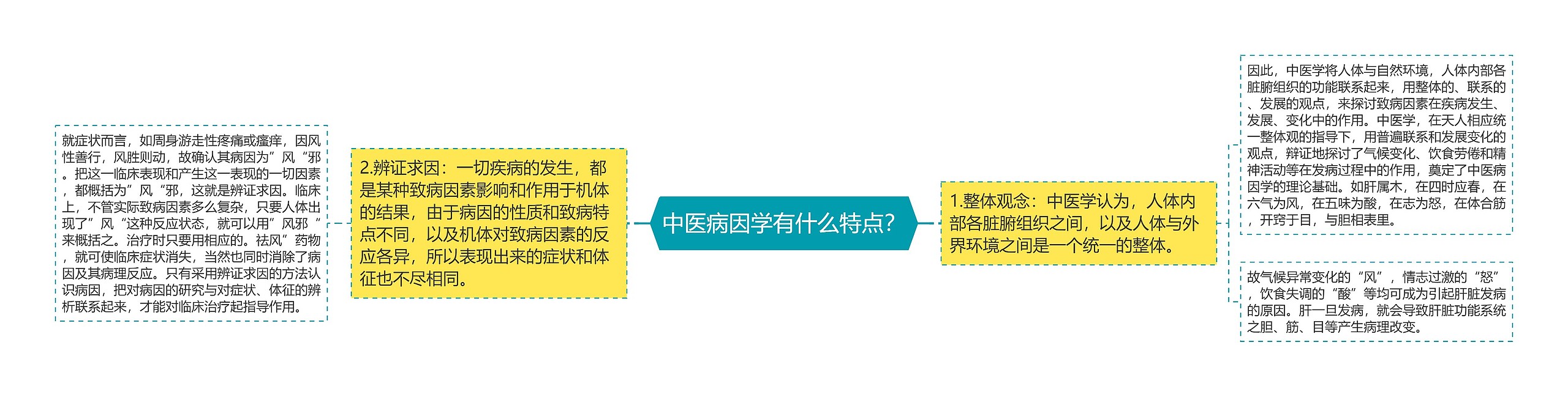 中医病因学有什么特点？思维导图