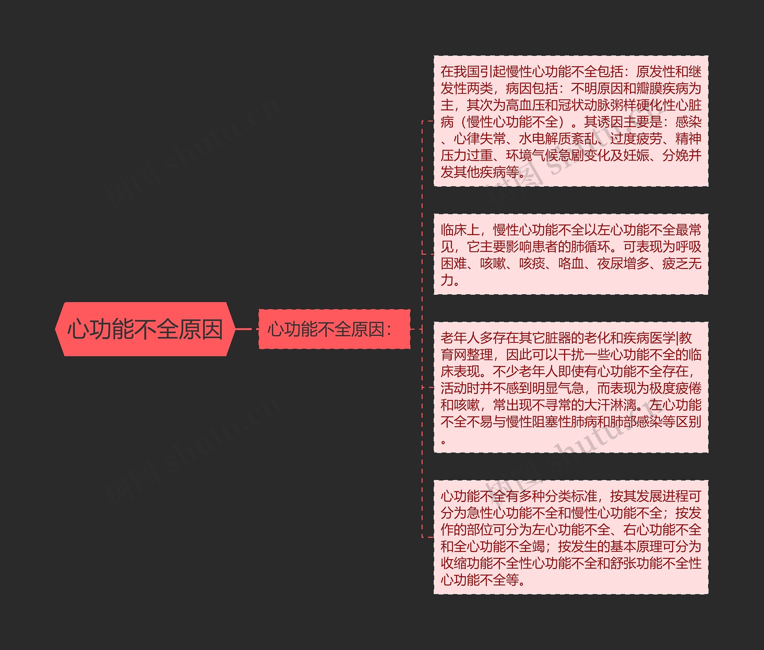 心功能不全原因思维导图