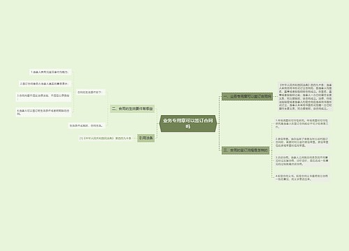 业务专用章可以签订合同吗