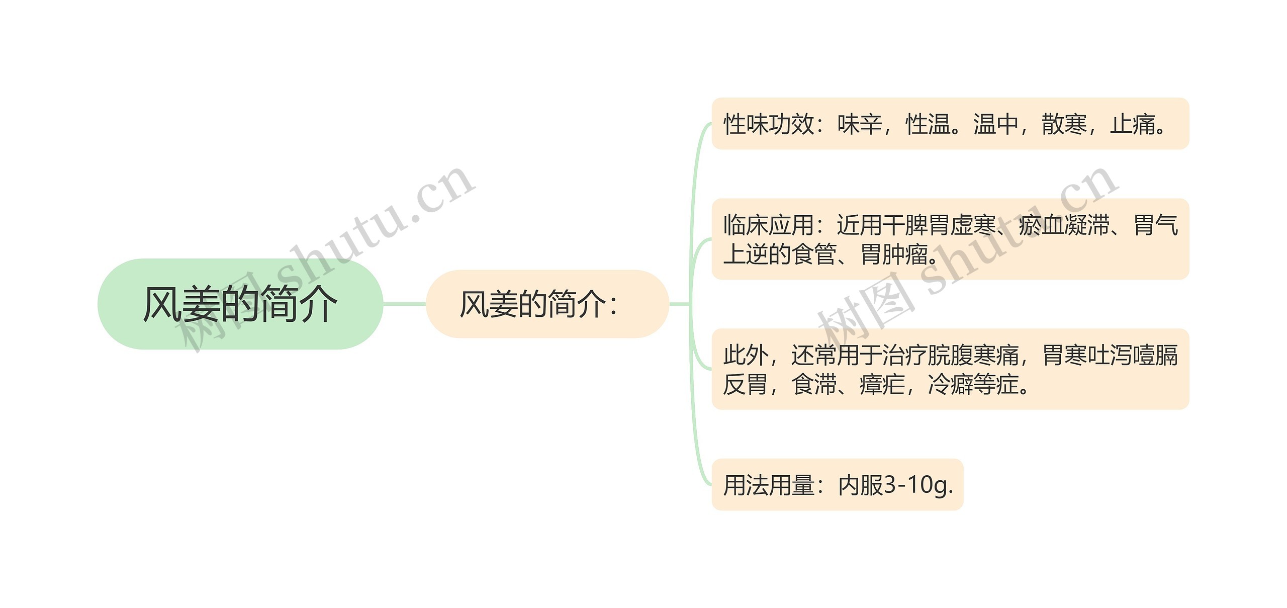 风姜的简介思维导图高清图 风姜的简介思维导图