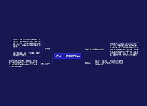 3岁以下儿童腹痛的特点