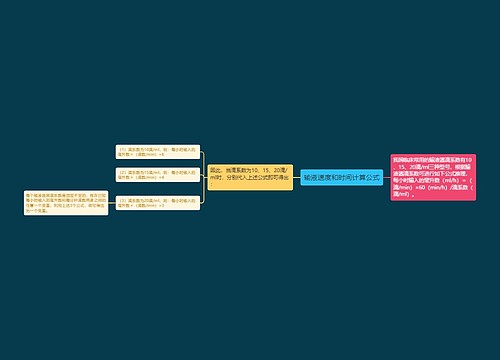 输液速度和时间计算公式