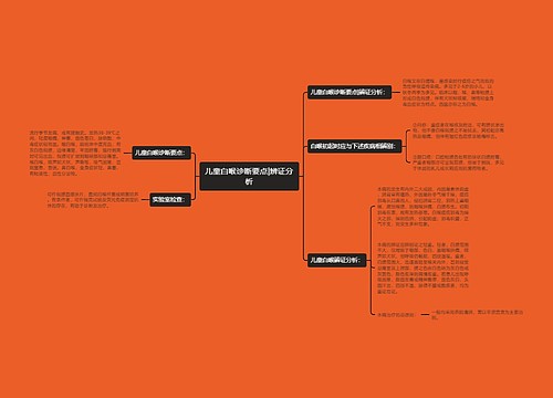 儿童白喉诊断要点|辨证分析