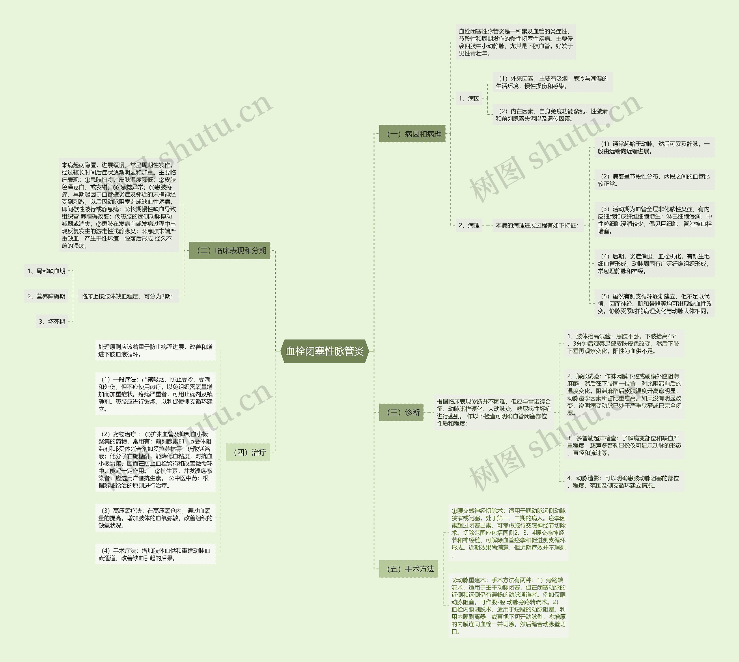 血栓闭塞性脉管炎思维导图