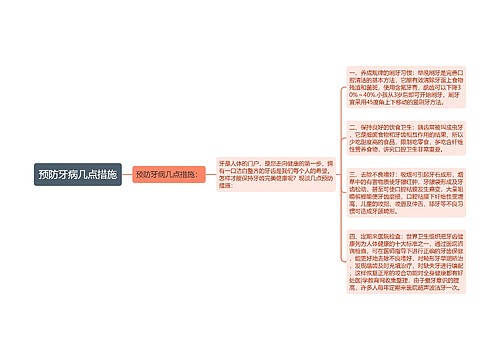 预防牙病几点措施