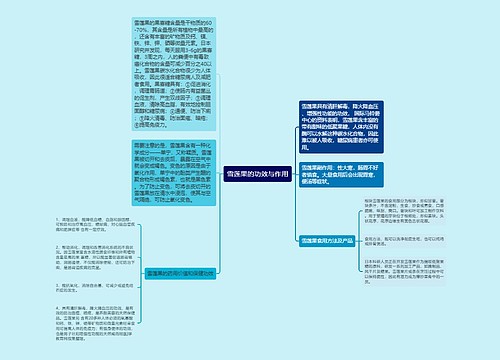 雪莲果的功效与作用
