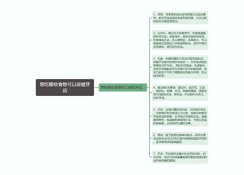 常吃哪些食物可以保健牙齿