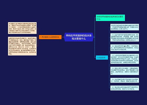 单纯性甲状腺肿的临床表现主要是什么