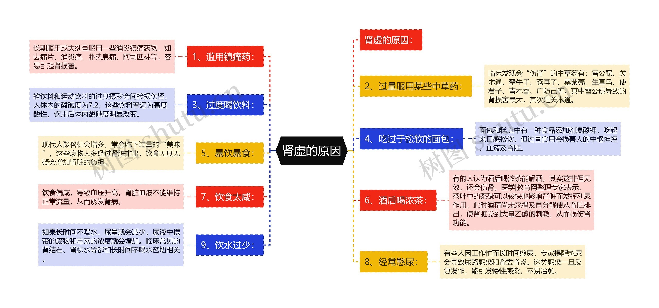 肾虚的原因思维导图