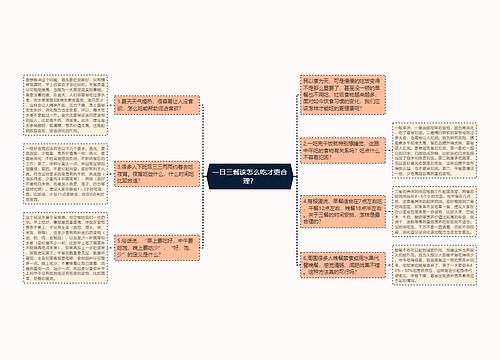 一日三餐该怎么吃才更合理？