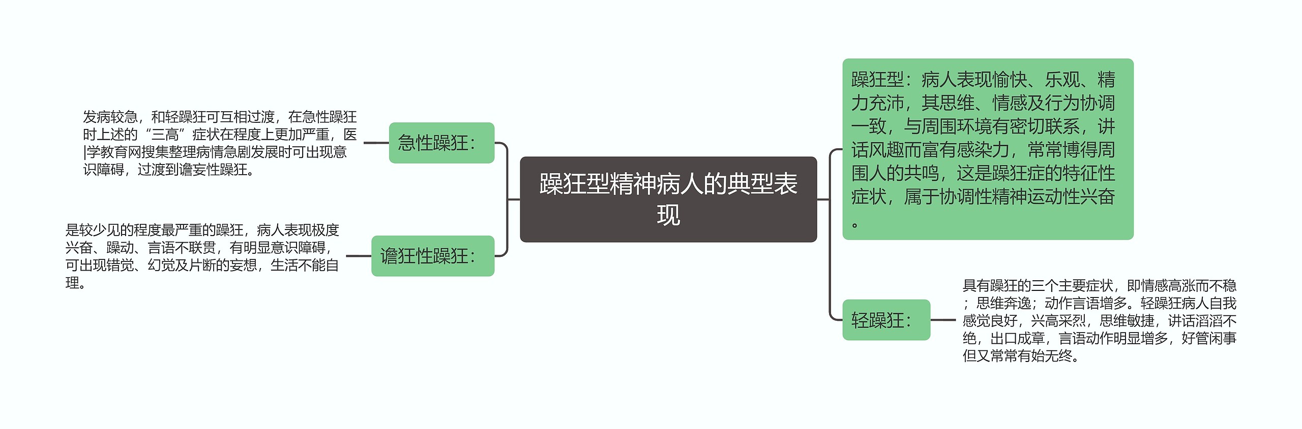 躁狂型精神病人的典型表现