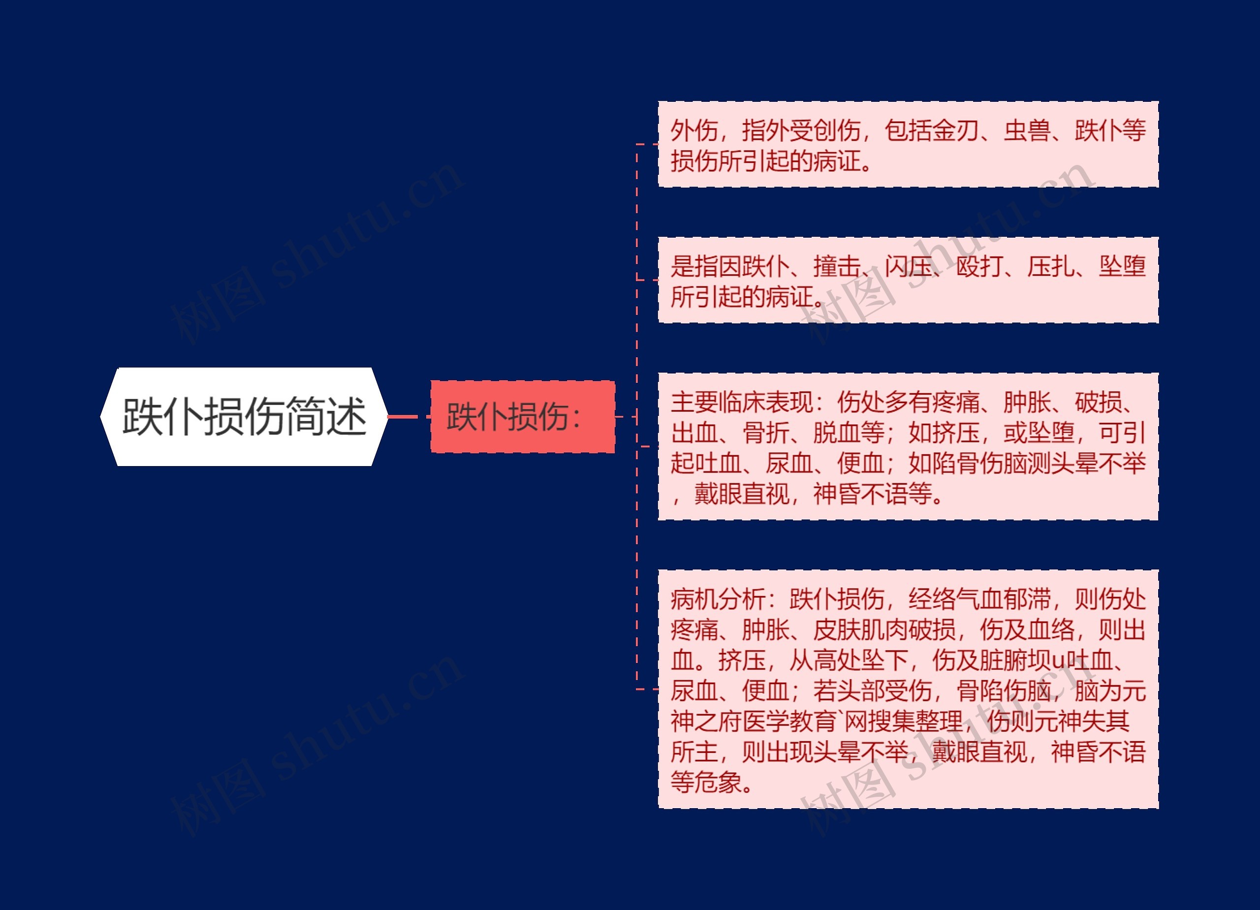 跌仆损伤简述思维导图