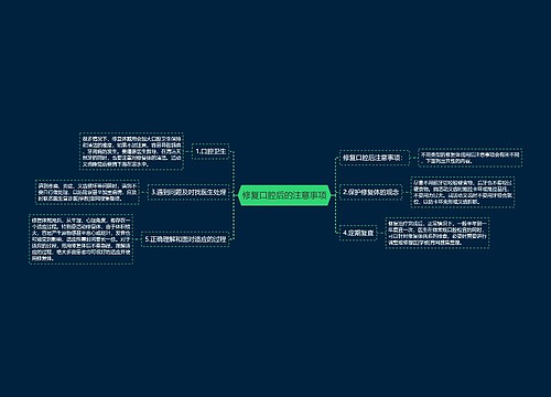 修复口腔后的注意事项