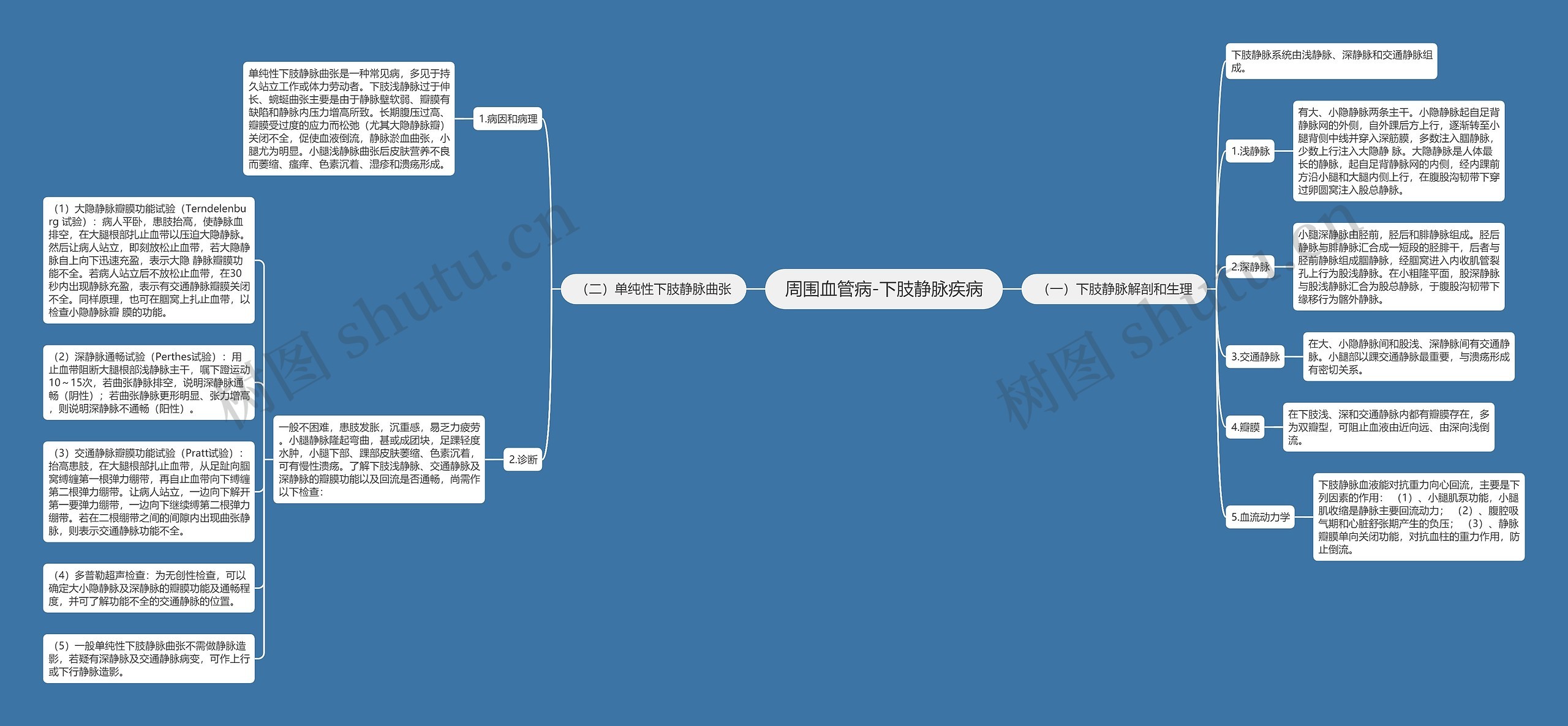 周围血管病-下肢静脉疾病思维导图