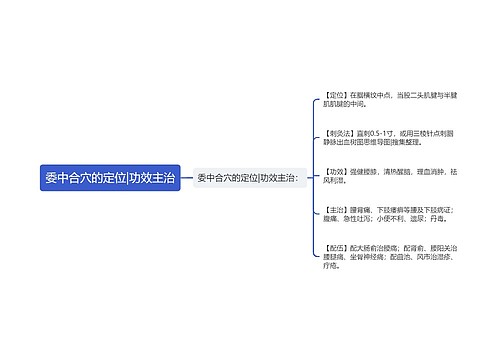 委中合穴的定位|功效主治