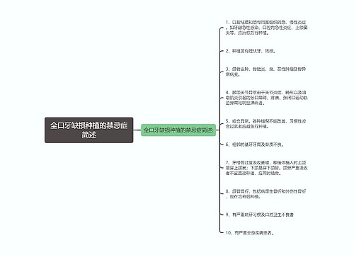 全口牙缺损种植的禁忌症简述