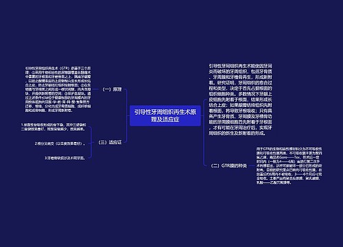 引导性牙周组织再生术原理及适应症