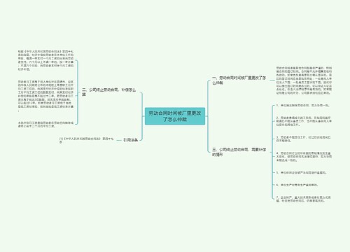 劳动合同时间被厂里更改了怎么仲裁