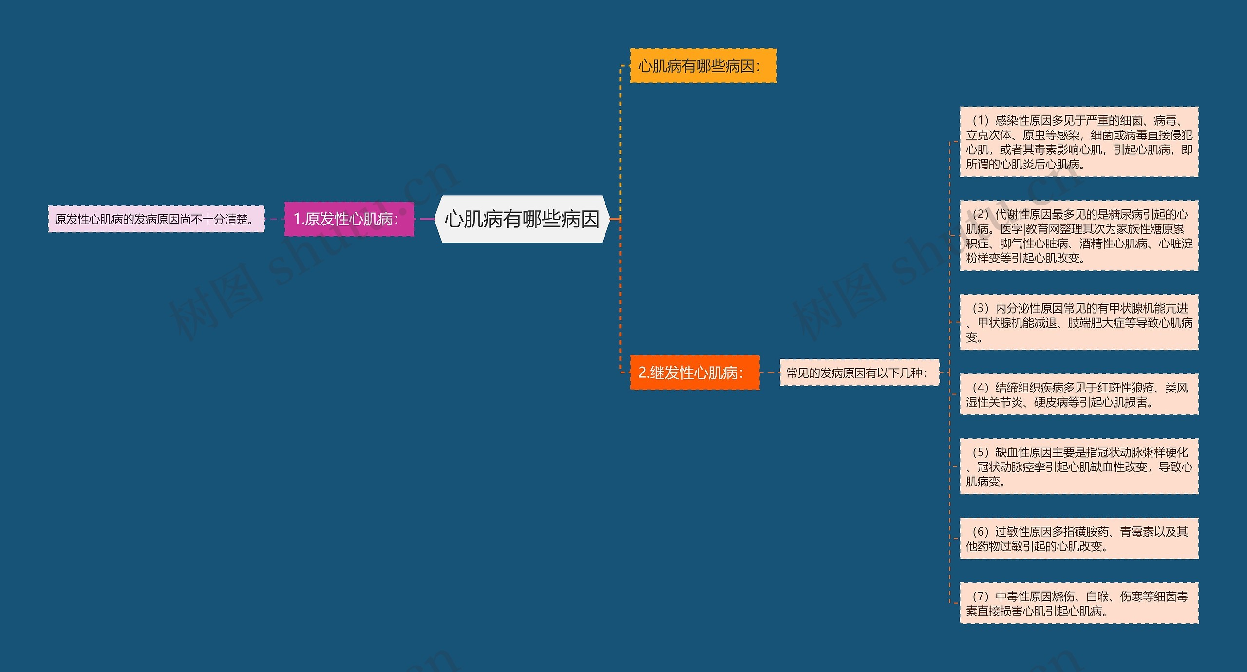 心肌病有哪些病因思维导图