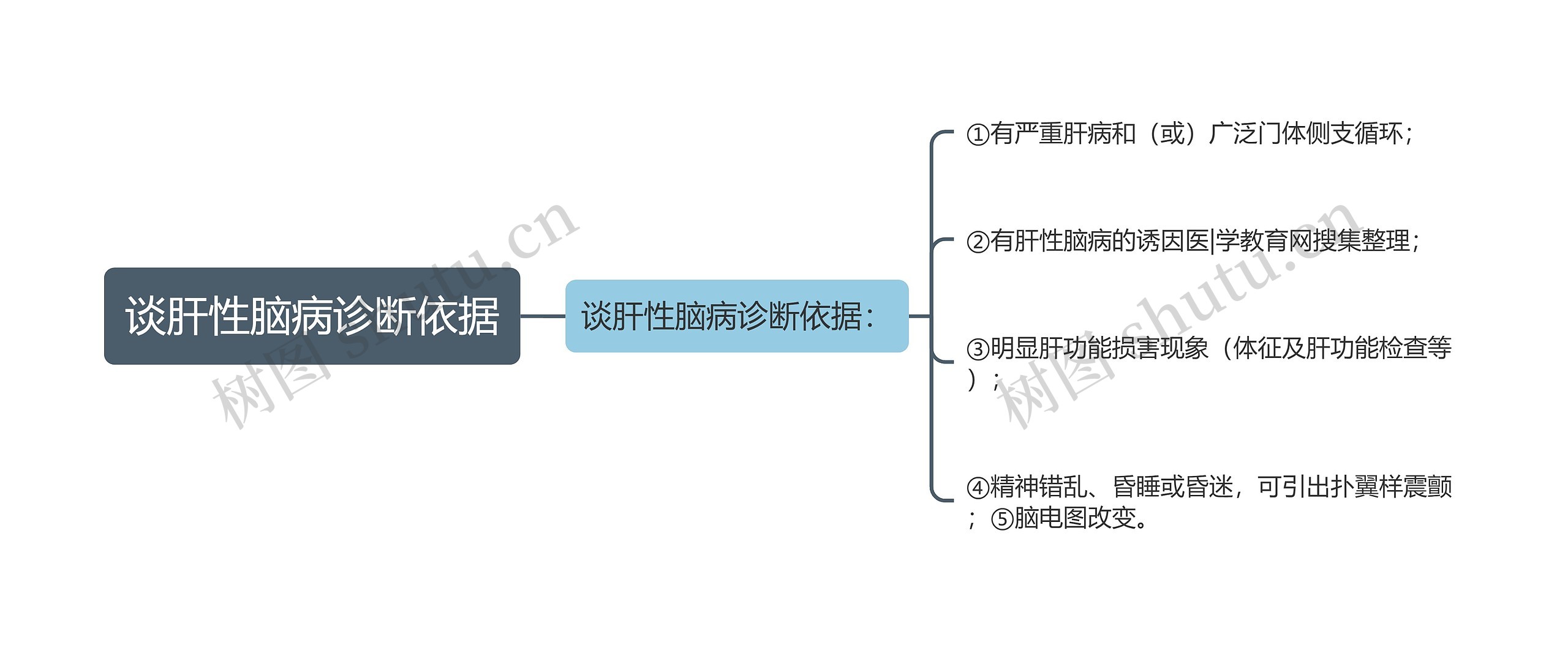 谈肝性脑病诊断依据思维导图