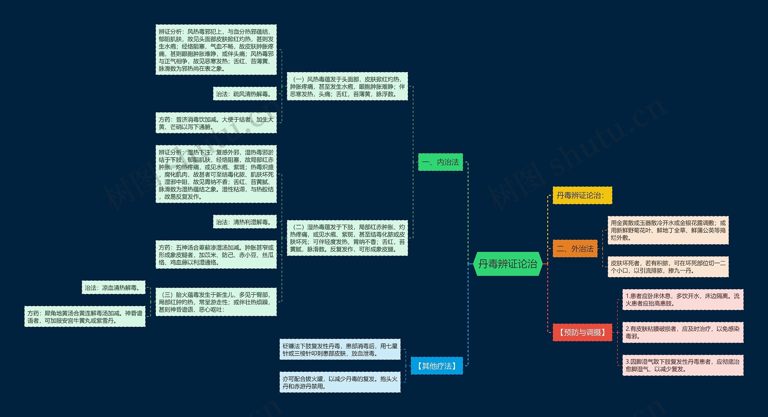 丹毒辨证论治思维导图