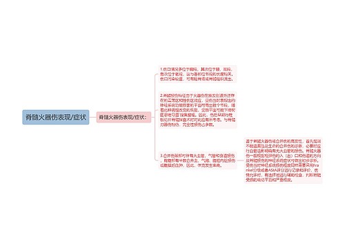 脊髓火器伤表现/症状