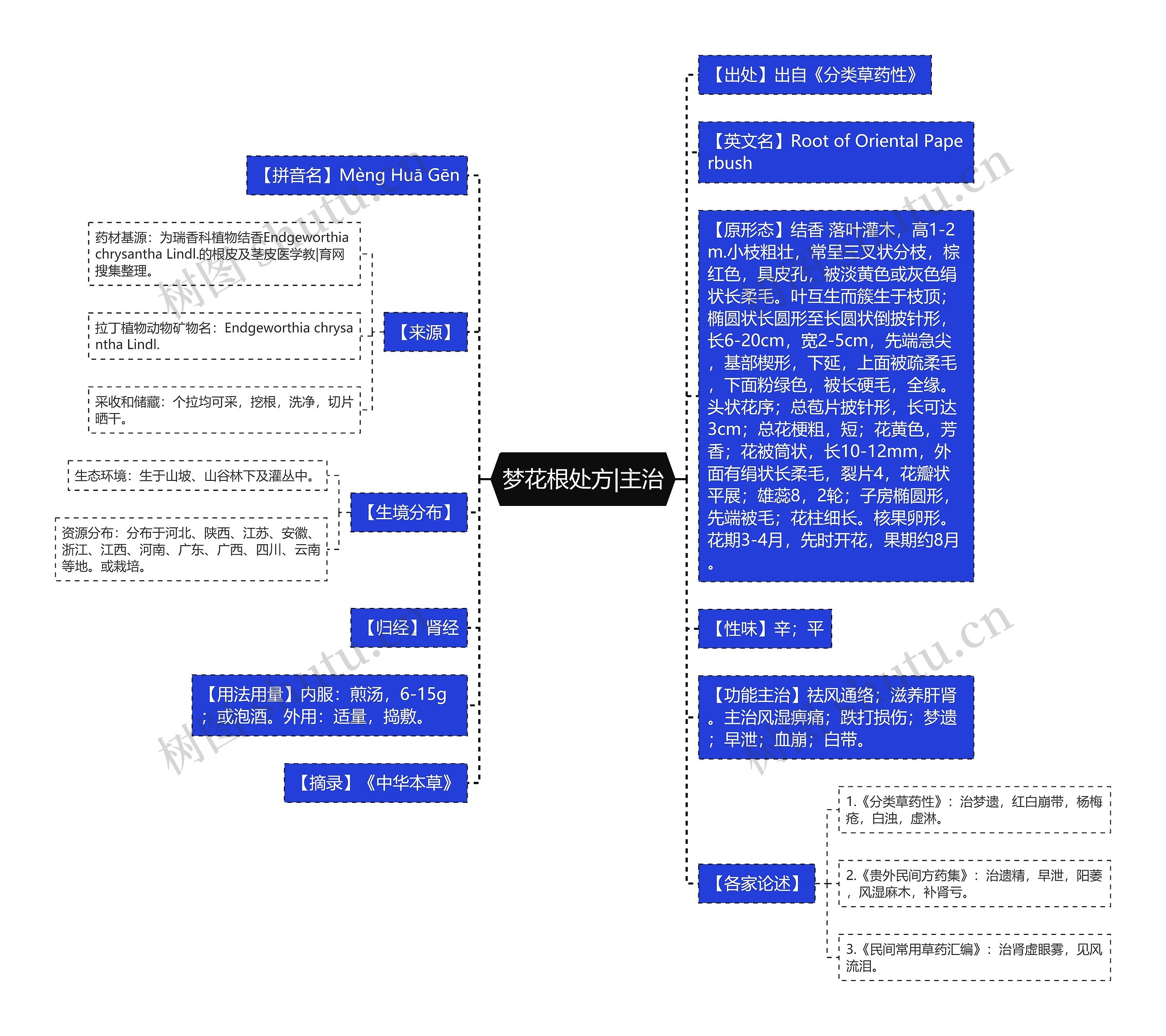 梦花根处方|主治 梦花根处方|主治