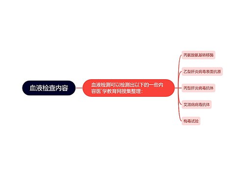 血液检查内容