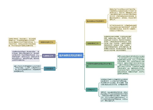 临床麻醉应用包括哪些