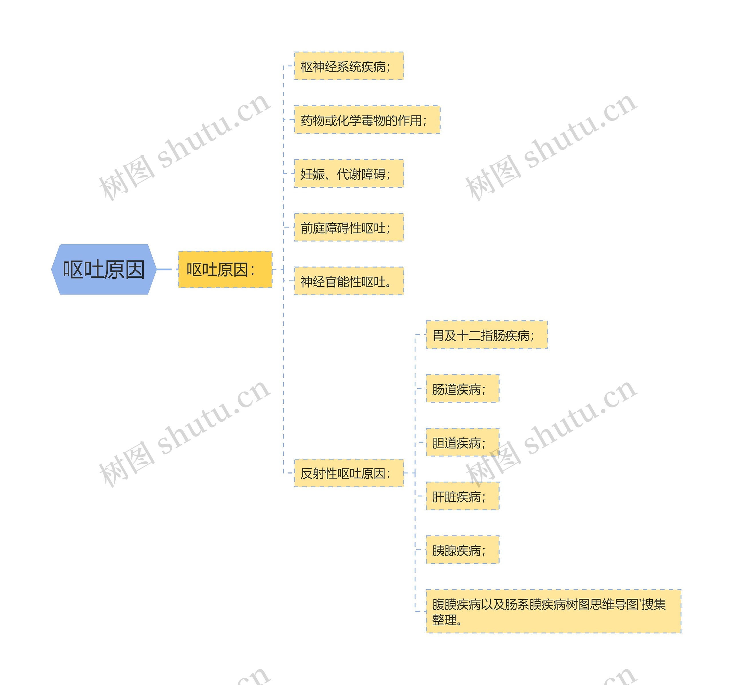 呕吐原因思维导图