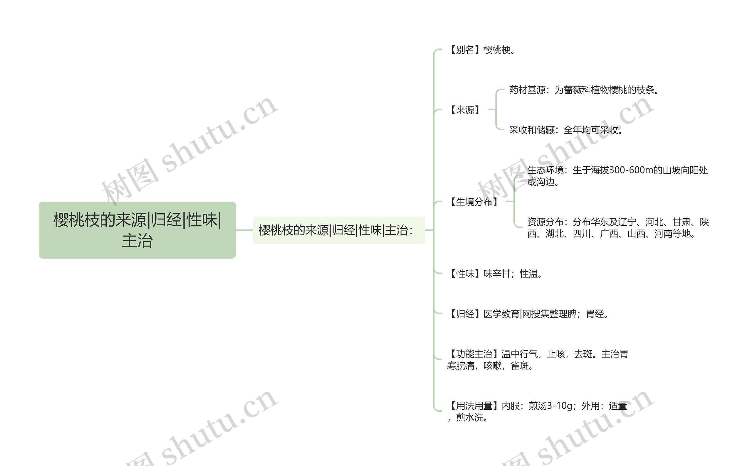 樱桃枝的来源|归经|性味|主治 樱桃枝的来源|归经|性味|主治