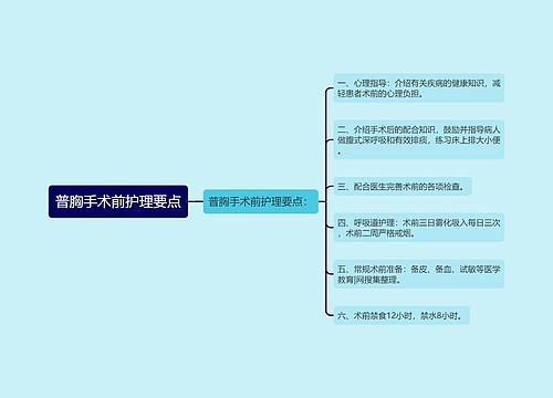 普胸手术前护理要点