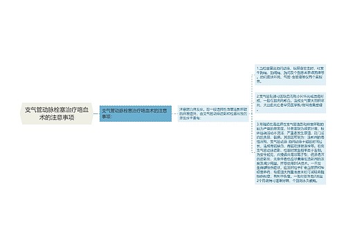 支气管动脉栓塞治疗咯血术的注意事项