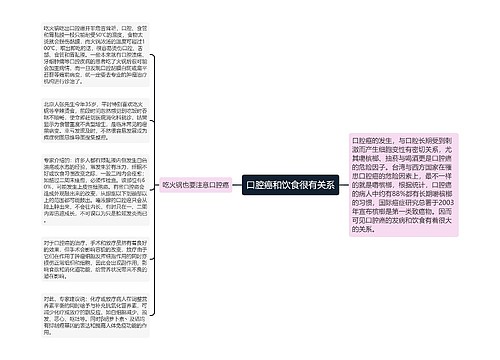 口腔癌和饮食很有关系