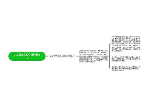 小儿厌食症的心理护理方法