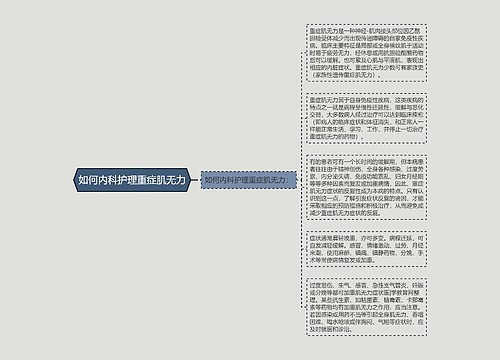 如何内科护理重症肌无力