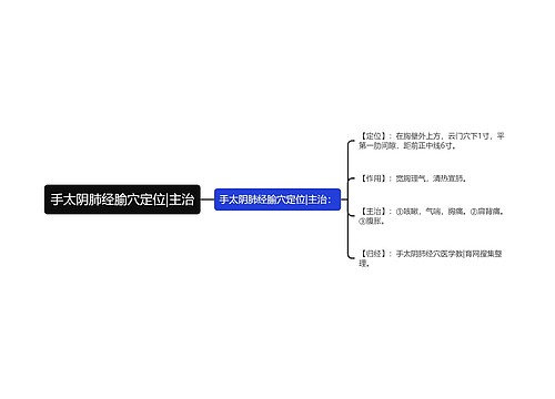 手太阴肺经腧穴定位|主治