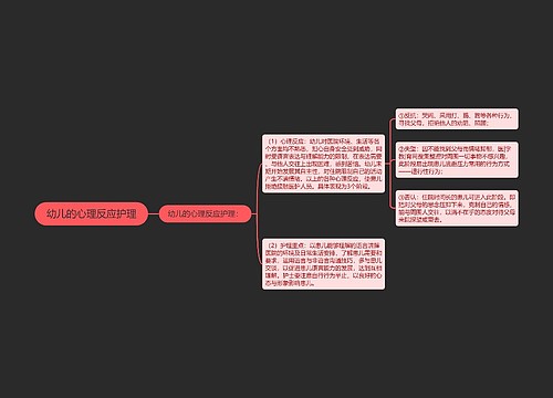 幼儿的心理反应护理