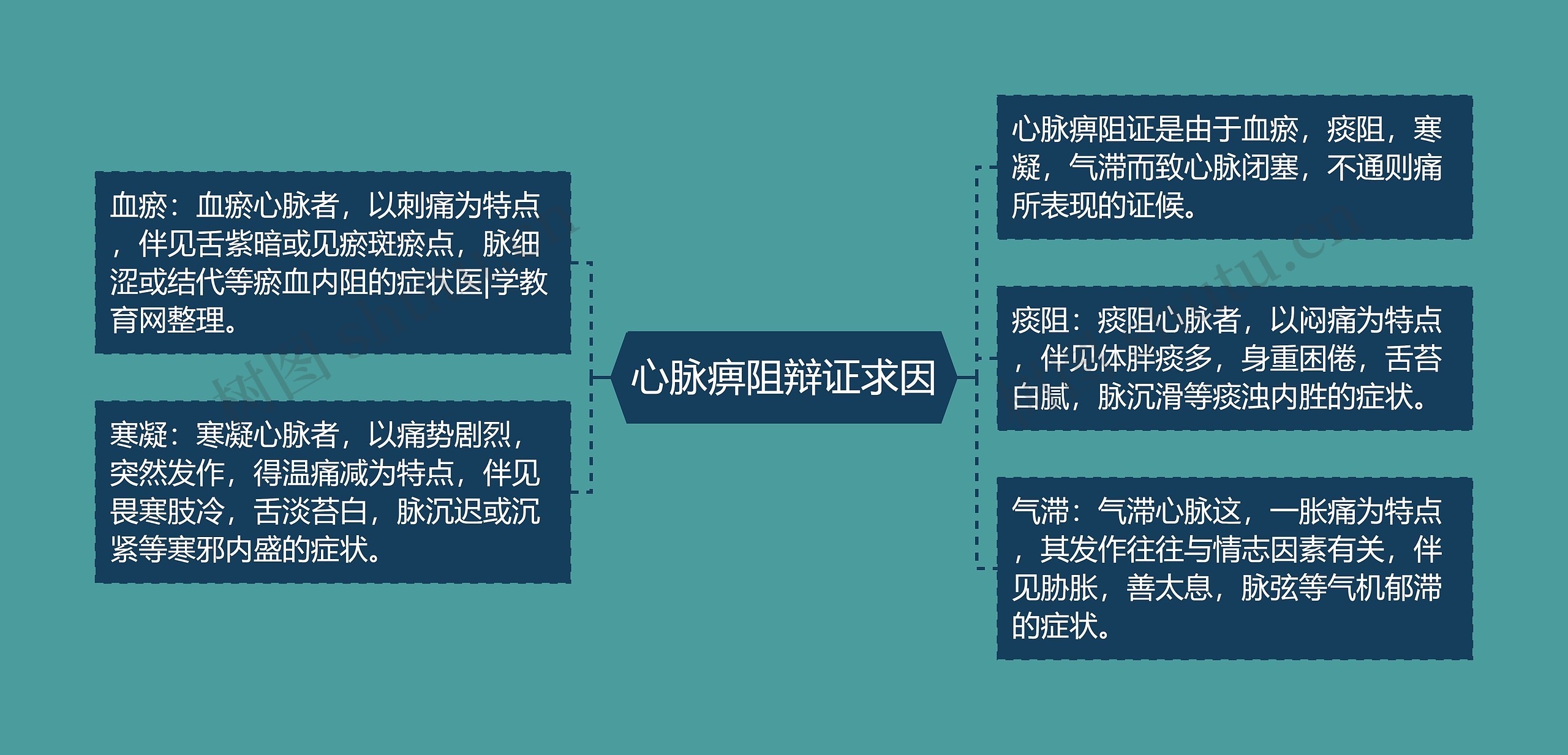 心脉痹阻辩证求因思维导图